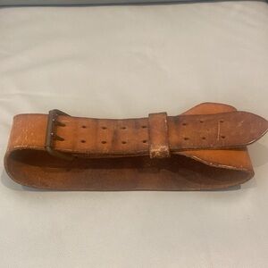 Brown workout leather belt ladies size S